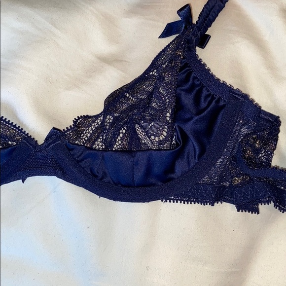 NWT L'Agent by AP Siena Metallic Lace Demi Bra - Picture 11 of 12